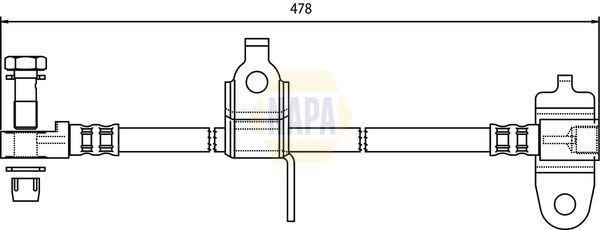 Napa NBH1118 Brake Hose - 1