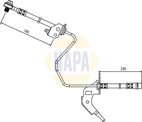 Napa NBH1120 Brake Hose - 1