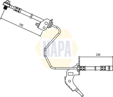 Napa NBH1120 Brake Hose - 1