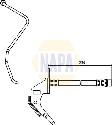 Napa NBH1121 Brake Hose - 1