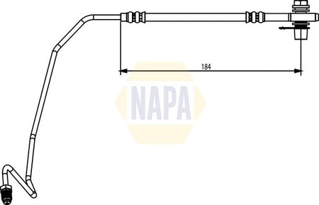 Napa NBH1129 Brake Hose - 1
