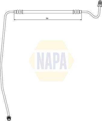 Napa NBH1134 Brake Hose - 1