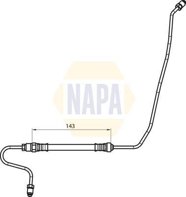 Napa NBH1137 Brake Hose - 1