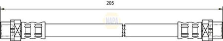 Napa NBH1143 Brake Hose - 1