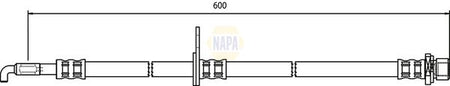 Napa NBH1146 Brake Hose - 1