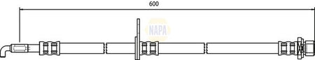 Napa NBH1147 Brake Hose - 1