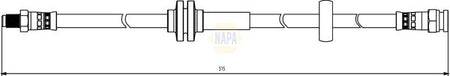 Napa NBH1167 Brake Hose - 1