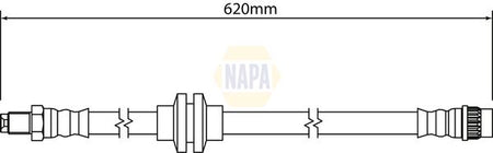 Napa NBH1172 Brake Hose - 1