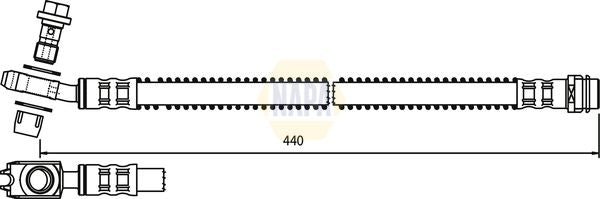 Napa NBH1177 Brake Hose - 1
