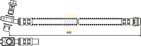 Napa NBH1177 Brake Hose - 1