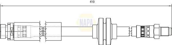 Napa NBH1190 Brake Hose - 1