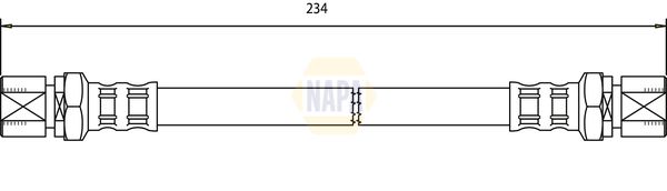Napa NBH1201 Brake Hose - 1