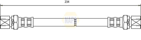 Napa NBH1201 Brake Hose - 1