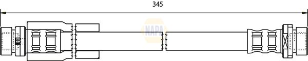 Napa NBH1208 Brake Hose - 1