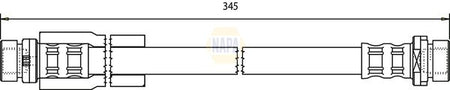 Napa NBH1208 Brake Hose - 1