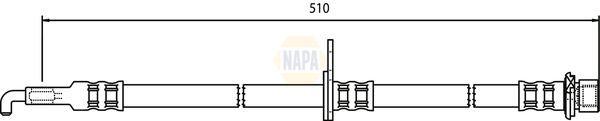 Napa NBH1211 Brake Hose - 1