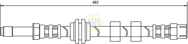 Napa NBH1212 Brake Hose - 1
