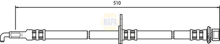 Napa NBH1214 Brake Hose - 1