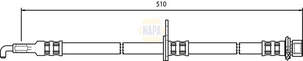 Napa NBH1214 Brake Hose - 1