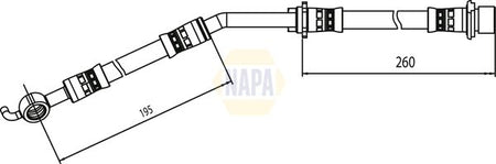 Napa NBH1220 Brake Hose - 1