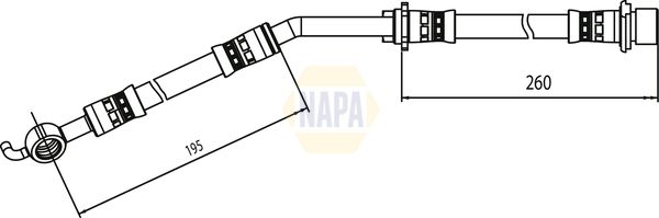 Napa NBH1220 Brake Hose - 1