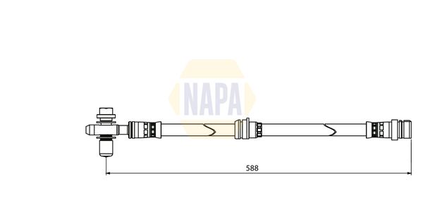 Napa NBH1225 Brake Hose - 1