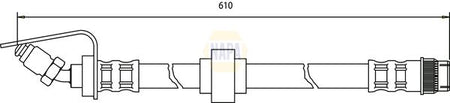 Napa NBH1227 Brake Hose - 1