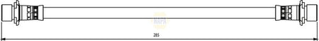 Napa NBH1230 Brake Hose - 1