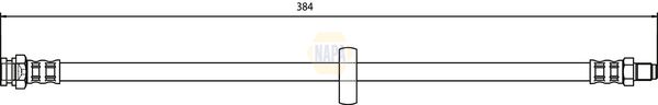 Napa NBH1232 Brake Hose - 1