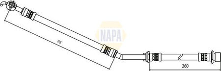 Napa NBH1233 Brake Hose - 1