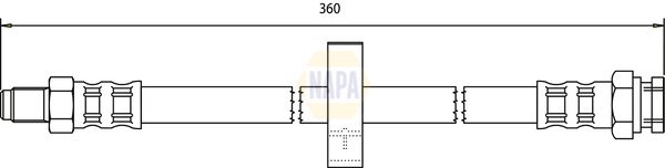 Napa NBH1238 Brake Hose - 1