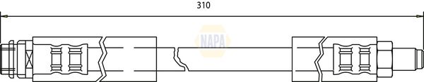 Napa NBH1240 Brake Hose - 1