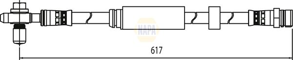 Napa NBH1243 Brake Hose - 1