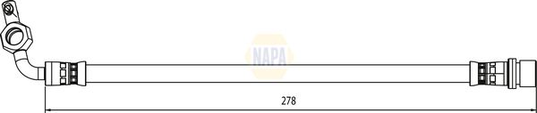 Napa NBH1244 Brake Hose - 1