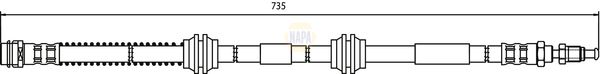 Napa NBH1246 Brake Hose - 1
