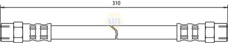 Napa NBH1248 Brake Hose - 1