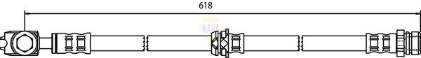 Napa NBH1260 Brake Hose - 1
