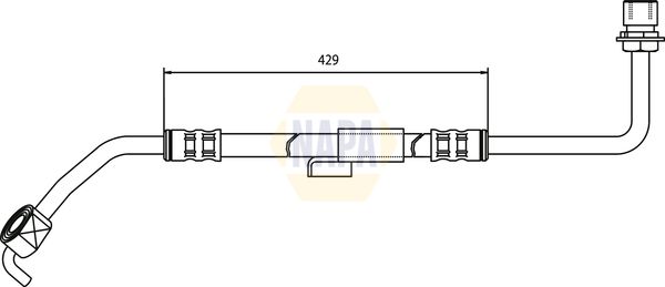 Napa NBH1272 Brake Hose - 1
