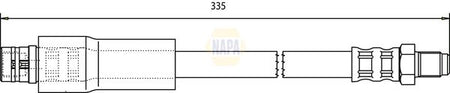 Napa NBH1274 Brake Hose - 1