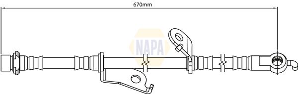 Napa NBH1280 Brake Hose - 1