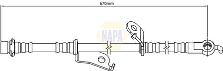 Napa NBH1280 Brake Hose - 1