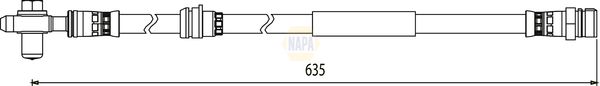 Napa NBH1286 Brake Hose - 1