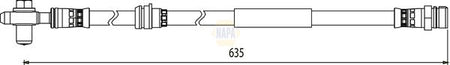 Napa NBH1286 Brake Hose - 1