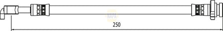 Napa NBH1290 Brake Hose - 1