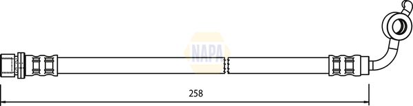 Napa NBH1293 Brake Hose - 1