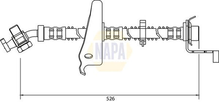 Napa NBH1296 Brake Hose - 1