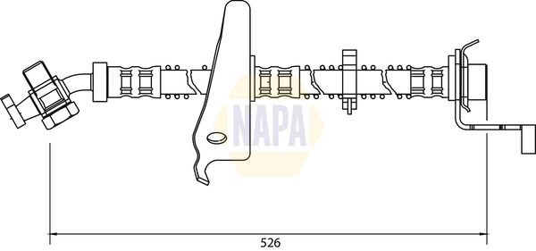 Napa NBH1296 Brake Hose - 1