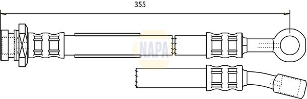 Napa NBH1307 Brake Hose - 1
