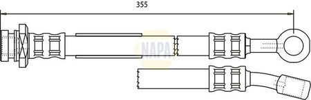 Napa NBH1307 Brake Hose - 1