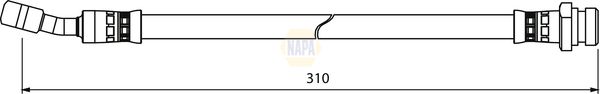 Napa NBH1322 Brake Hose - 1